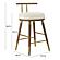 Juniper Cream Velvet Barstool by TOV Furniture