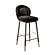 Hailey Charcoal Grey Velvet Barstool by TOV Furniture