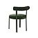 Margaret Forest Green Chenille Bolster Back Dining Chair by TOV Furniture