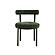 Margaret Forest Green Chenille Bolster Back Dining Chair by TOV Furniture