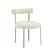 Margaret Cream Chenille Bolster Back Dining Chair by TOV Furniture