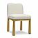 Tiara Cream Performance Velvet Oak Dining Chair by TOV Furniture
