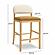 Calla Cognac Performance Velvet Counter Stool by TOV Furniture