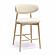 Zinea Cream Performance Textured Velvet Counter Stool by TOV Furniture