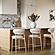 Zinea Cream Performance Textured Velvet Counter Stool by TOV Furniture
