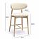 Zinea Cream Performance Textured Velvet Counter Stool by TOV Furniture