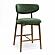 Zinea Forest Green Performance Textured Velvet Counter Stool by TOV Furniture