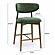 Zinea Forest Green Performance Textured Velvet Counter Stool by TOV Furniture