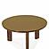 Oani Walnut and Glass Round Dining Table by TOV Furniture