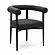 Spara Black Vegan Leather Dining Chair by TOV Furniture