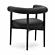 Spara Black Vegan Leather Dining Chair by TOV Furniture