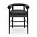 Spara Black Vegan Leather Counter Stool by TOV Furniture