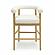 Spara White Vegan Leather Counter Stool by TOV Furniture