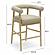 Spara Taupe Vegan Leather Counter Stool by TOV Furniture