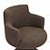 Jeffree Chocolate Brown Performance Boucle Swivel Dining Chair by TOV Furniture