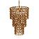 Nirsa Brass Chain Link 3-Tier Chandelier by TOV Furniture
