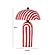 Maiori Red Striped Papier Mache Table Lamp by TOV Furniture