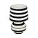 Positano Black Striped Papier Mache Table Lamp by TOV Furniture