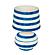 Positano Blue Striped Papier Mache Table Lamp by TOV Furniture