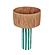 Ravello Green Striped Papier Mache Table Lamp by TOV Furniture