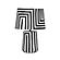 Minori Black Striped Papier Mache Table Lamp by TOV Furniture