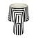 Minori Black Striped Papier Mache Table Lamp by TOV Furniture