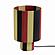 Guinevere Red & Yellow Striped Cotton Table Lamp by TOV Furniture