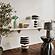 Maiori Dark Green Striped Papier Mache Table Lamp by TOV Furniture
