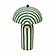 Maiori Dark Green Striped Papier Mache Table Lamp by TOV Furniture