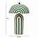 Maiori Dark Green Striped Papier Mache Table Lamp by TOV Furniture