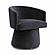 Kristen Black Upcycled Chenille Rolling Desk Chair by TOV Furniture