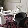Kristen Black Upcycled Chenille Rolling Desk Chair by TOV Furniture