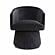 Kristen Black Upcycled Chenille Rolling Desk Chair by TOV Furniture