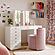 Alyssa Pink Upcycled Velvet Rolling Desk Chair by TOV Furniture