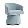 Kristen Faded Blue Upcycled Chenille Rolling Desk Chair by TOV Furniture