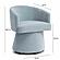 Kristen Faded Blue Upcycled Chenille Rolling Desk Chair by TOV Furniture