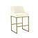 Lisa Cream Pleated Velvet Counter Stool by TOV Furniture