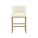 Lisa Cream Pleated Velvet Counter Stool by TOV Furniture