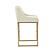 Lisa Cream Pleated Velvet Counter Stool by TOV Furniture