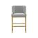 Lisa Grey Pleated Velvet Counter Stool by TOV Furniture