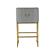 Lisa Grey Pleated Velvet Counter Stool by TOV Furniture