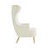 Julia Cream Velvet Channel Tufted Wingback Chair by TOV Furniture