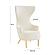 Julia Cream Velvet Channel Tufted Wingback Chair by TOV Furniture