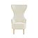 Julia Cream Velvet Channel Tufted Wingback Chair by TOV Furniture
