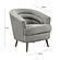 Jules Light Grey Velvet Accent Chair by TOV Furniture