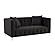 Bea Black Velvet Loveseat by TOV Furniture
