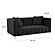 Bea Black Velvet Loveseat by TOV Furniture