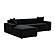 Olafur Black Velvet Sectional - LAF Chaise by TOV Furniture
