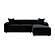 Olafur Black Velvet Sectional - RAF Chaise by TOV Furniture