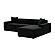 Olafur Black Velvet Sectional - RAF Chaise by TOV Furniture
